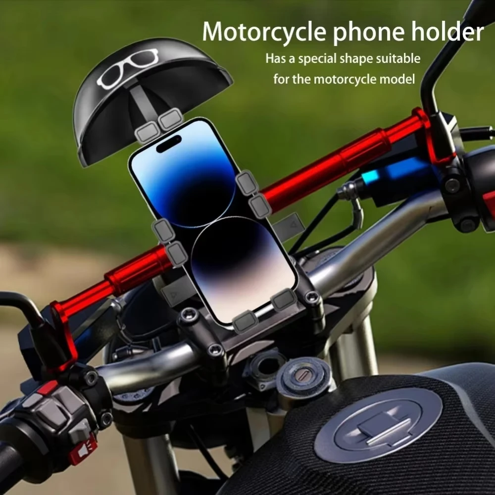 

Motorcycle Phone Holder Sunshade Anti-Shake 360° Rotatable Waterproof Handlebar Mount for Electric Bicycle Motorcycle Navigation