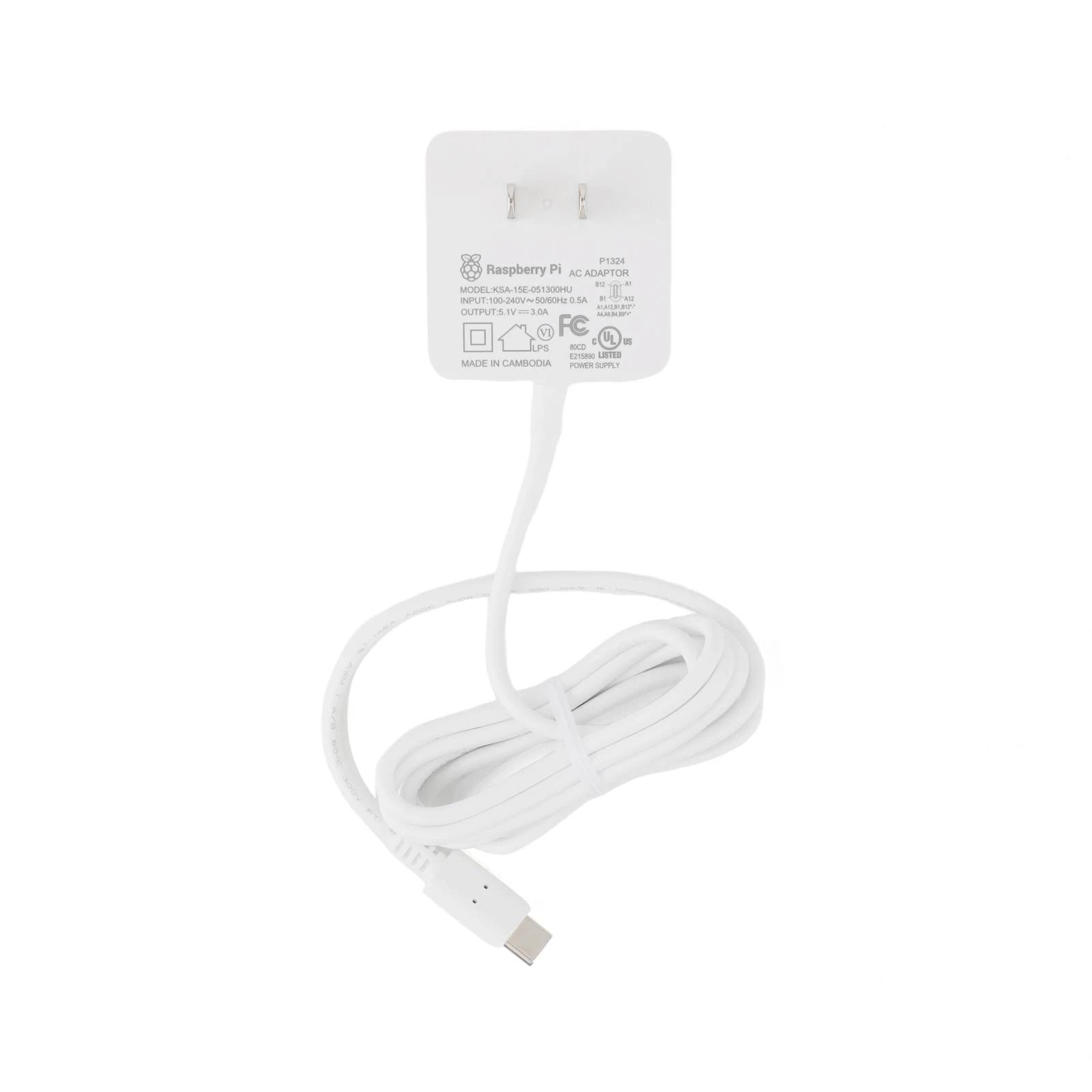 

Оригинальный адаптер питания Raspberry PI 4 Model B 5,1 В 3 А, зарядное устройство USB Type-C, блок питания для Raspberry Pi 4B