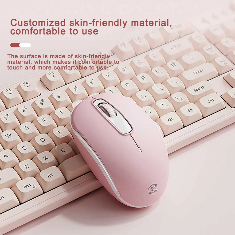 Q12 Mouse Wired Wireless Bluetooth Mouse Mute Pink Girl Hand Laptop Office Tablet Mobile Phone Universal Save Power Mute Button