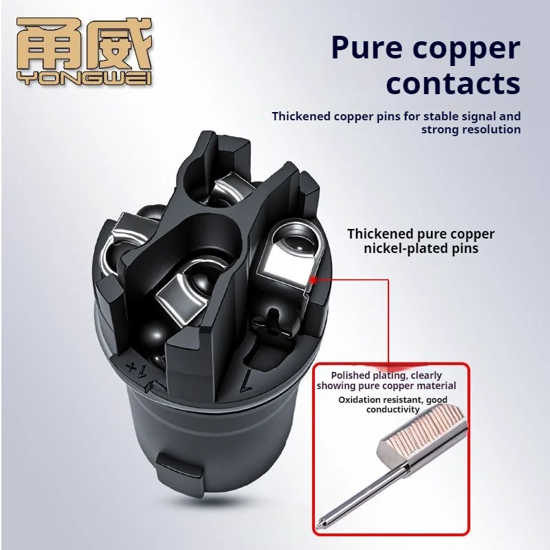 Yongwei Pure Copper Waterproof Speaker Plug NL4FC 4-Pin Speakon Amplifier Passive Speaker Audio Connector