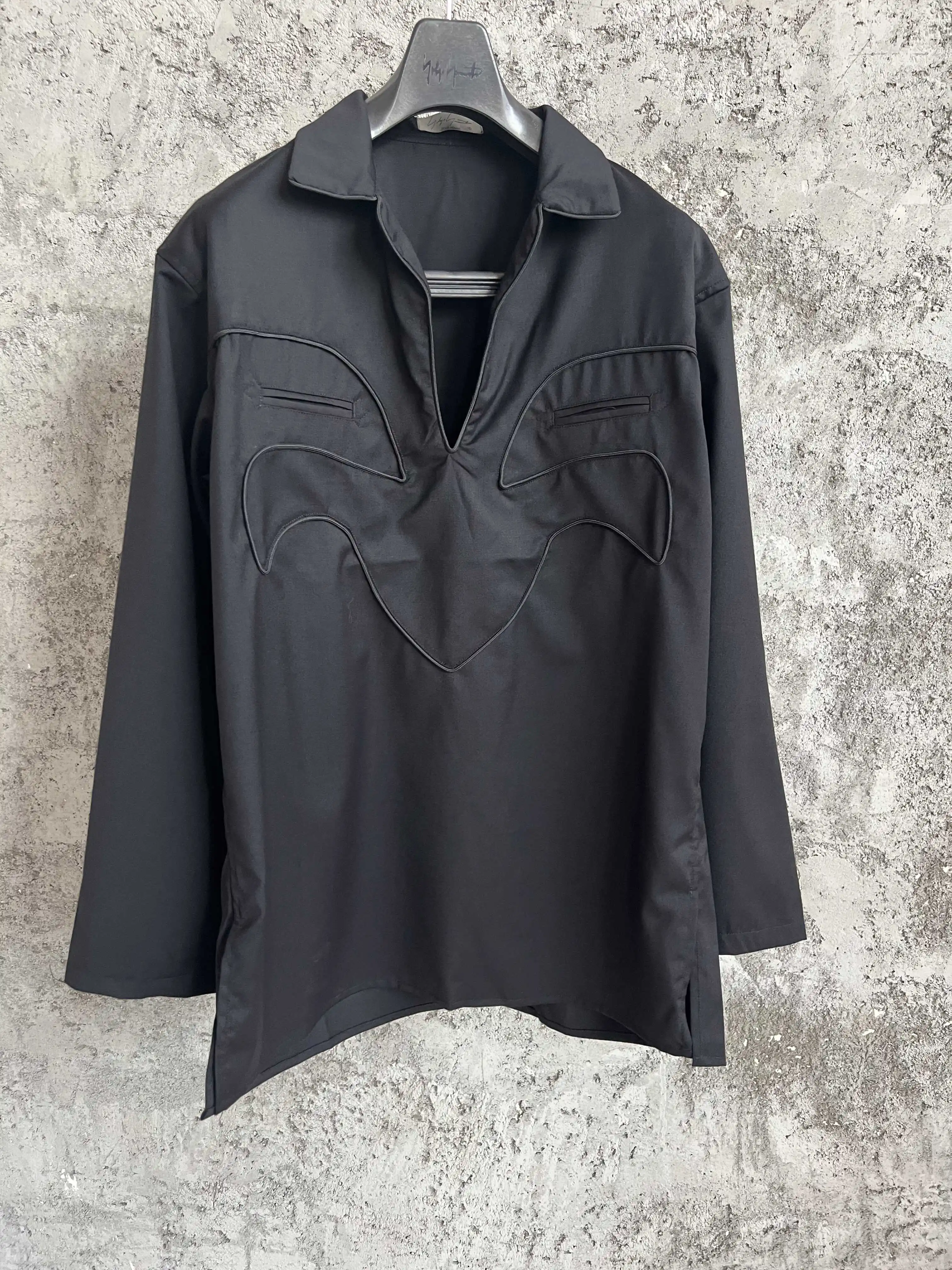 Classic roll-embroidered pure wool shirt, a big shot shirt for men