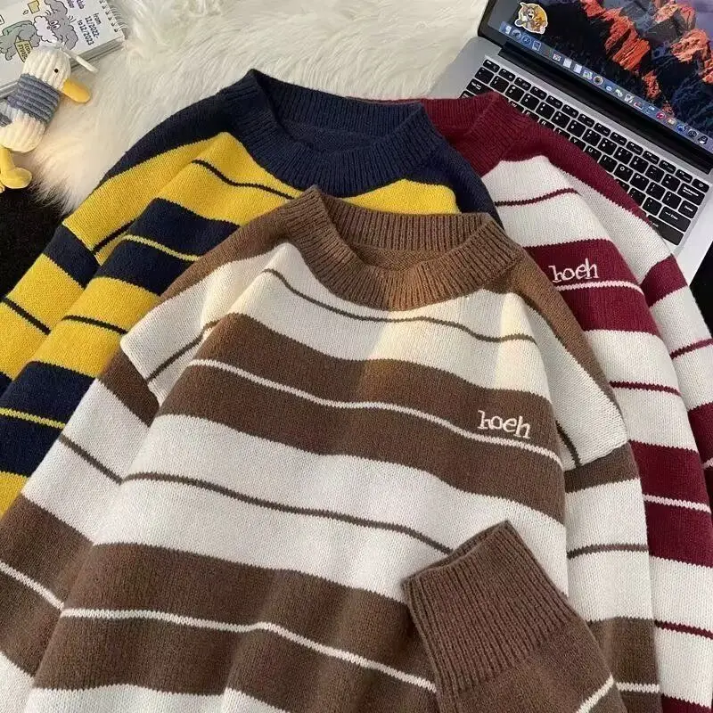 

Men's Thiened Autumn Winter Knitwear Loose Casual Sle Hong Kong FaionInspired Long Sve Sweater Outerwear