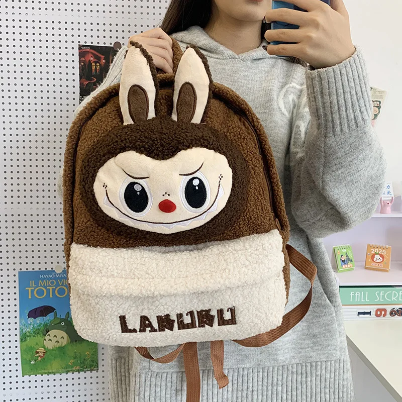 

Cartoon Anime Labubu Backpack Cute Plush Backpack Lightweight Reducing Burden Student schoolbag girl Children's Birthday Gift