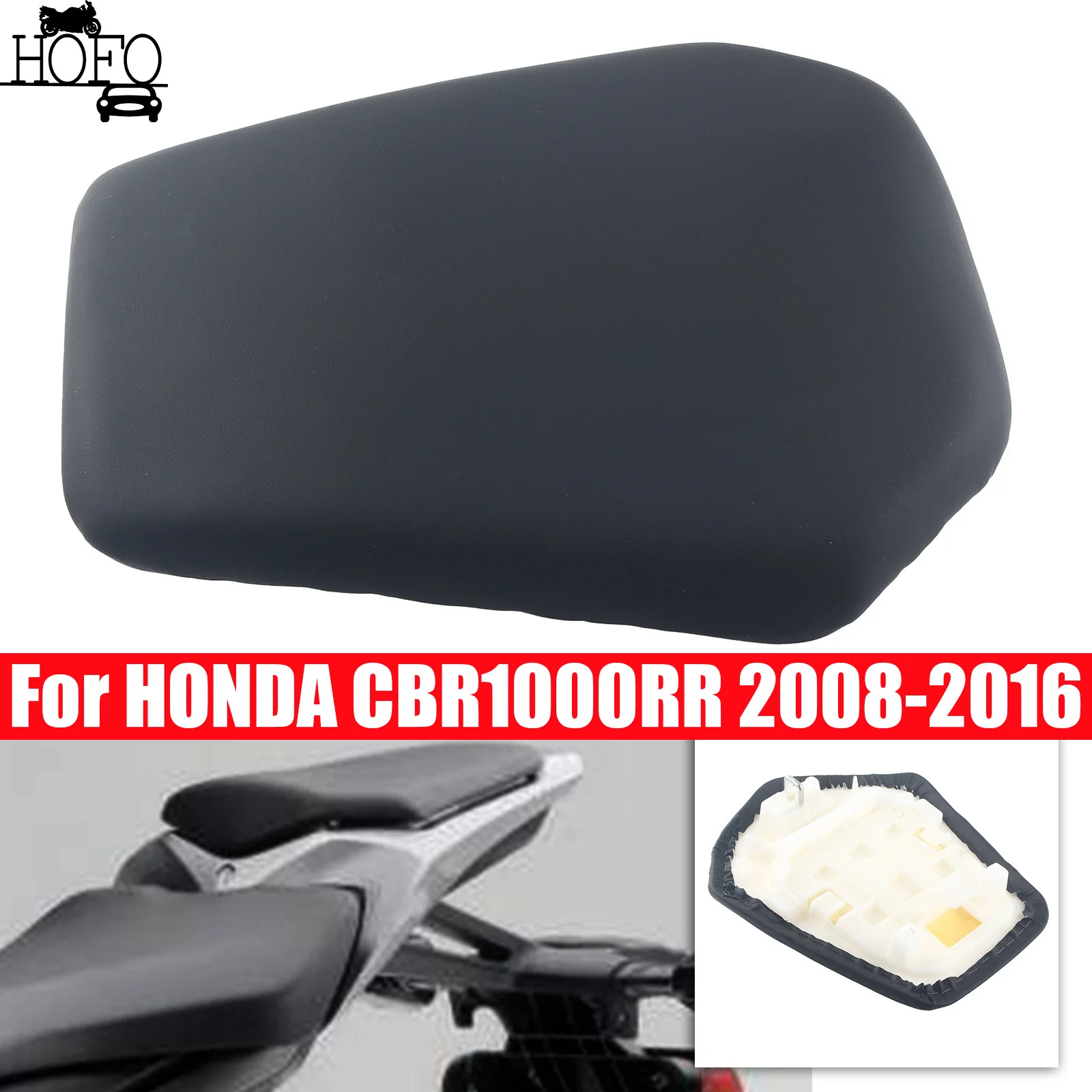 

Motorcycle Rear Pillion Passenger Soft Seat Black For HONDA CBR1000RR 2008-2016