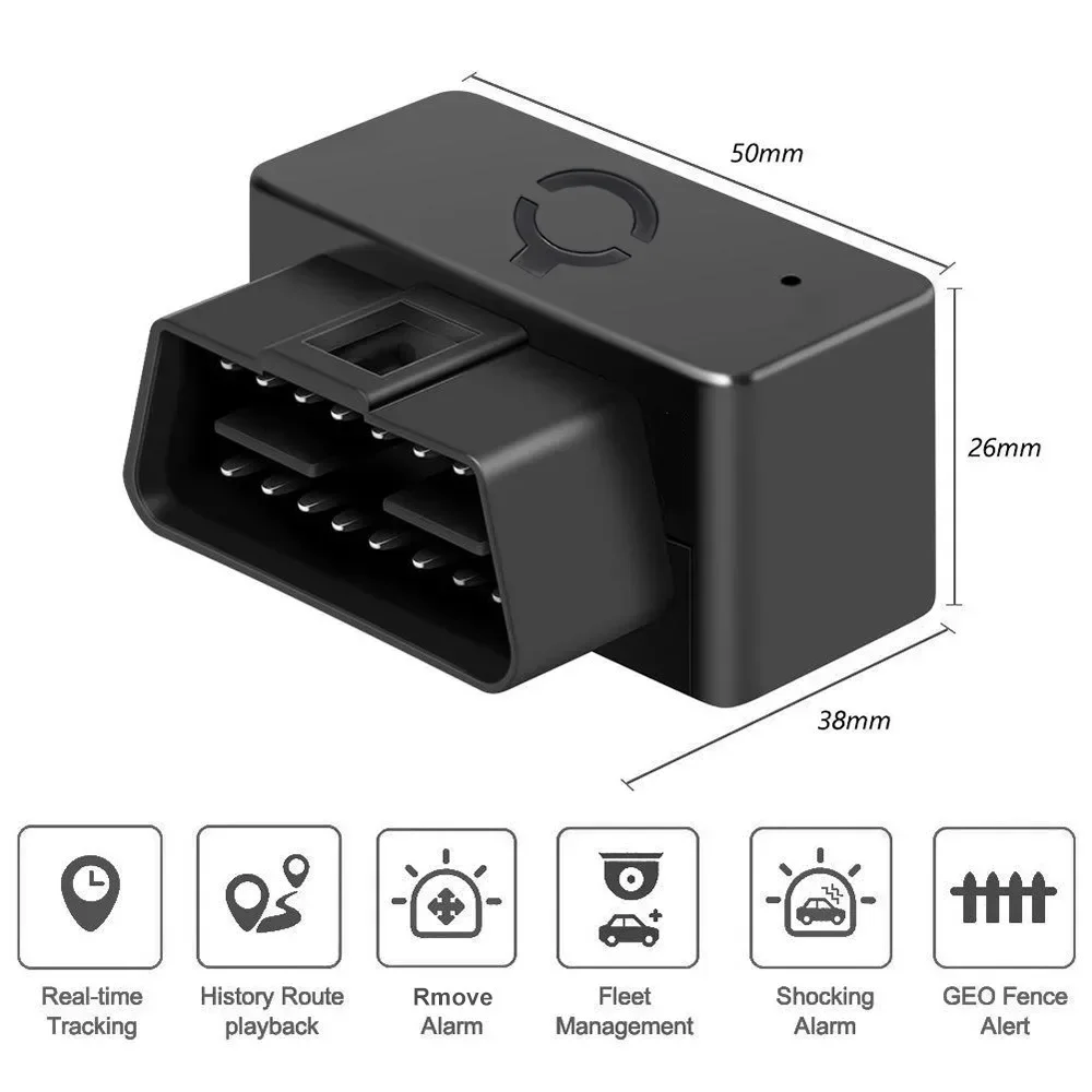 Veclumin OBD GPS Tracker CarTracking Vehicle Anti-lost 2G GPS Locator Simple Install Free Web APP CY01 Car GPS +LBS Positioning
