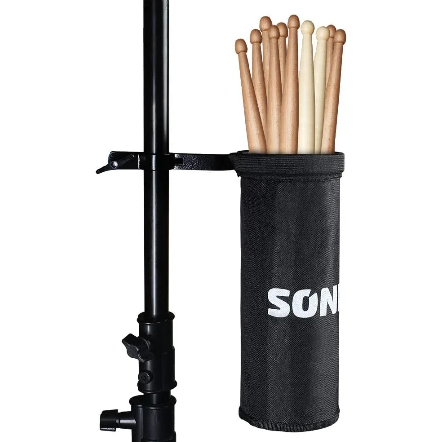 

Держатель для барабанных палочек SONICAKE: регулируемый, нейлоновый, с креплением на зажим, с блокировкой, из алюминиевого сплава, для установки на барабанную установку