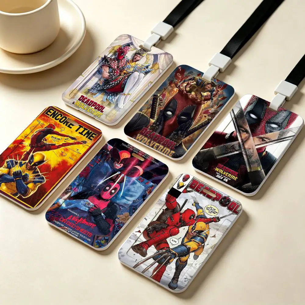 D-Deadpool And W-Wolverine NFC Contactless Sliding Card Sleeve For Student Cards, Bus Cards, ID Cards, And Work Permits