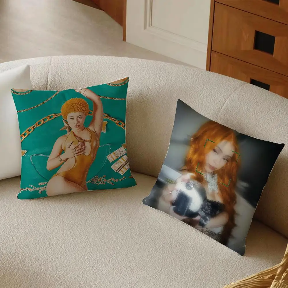 I-Ice Spice Y2k Cushion Cover Daily Washable Linen Pillowcase Soft  for Sofa Bed Home Room Decor