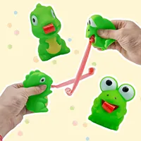 Funny Frog Dinosaur Squeeze Toy Creative Sticking Tongue Out Animal Sensory Toys For Kids Fidget Decompression Christmas Gifts