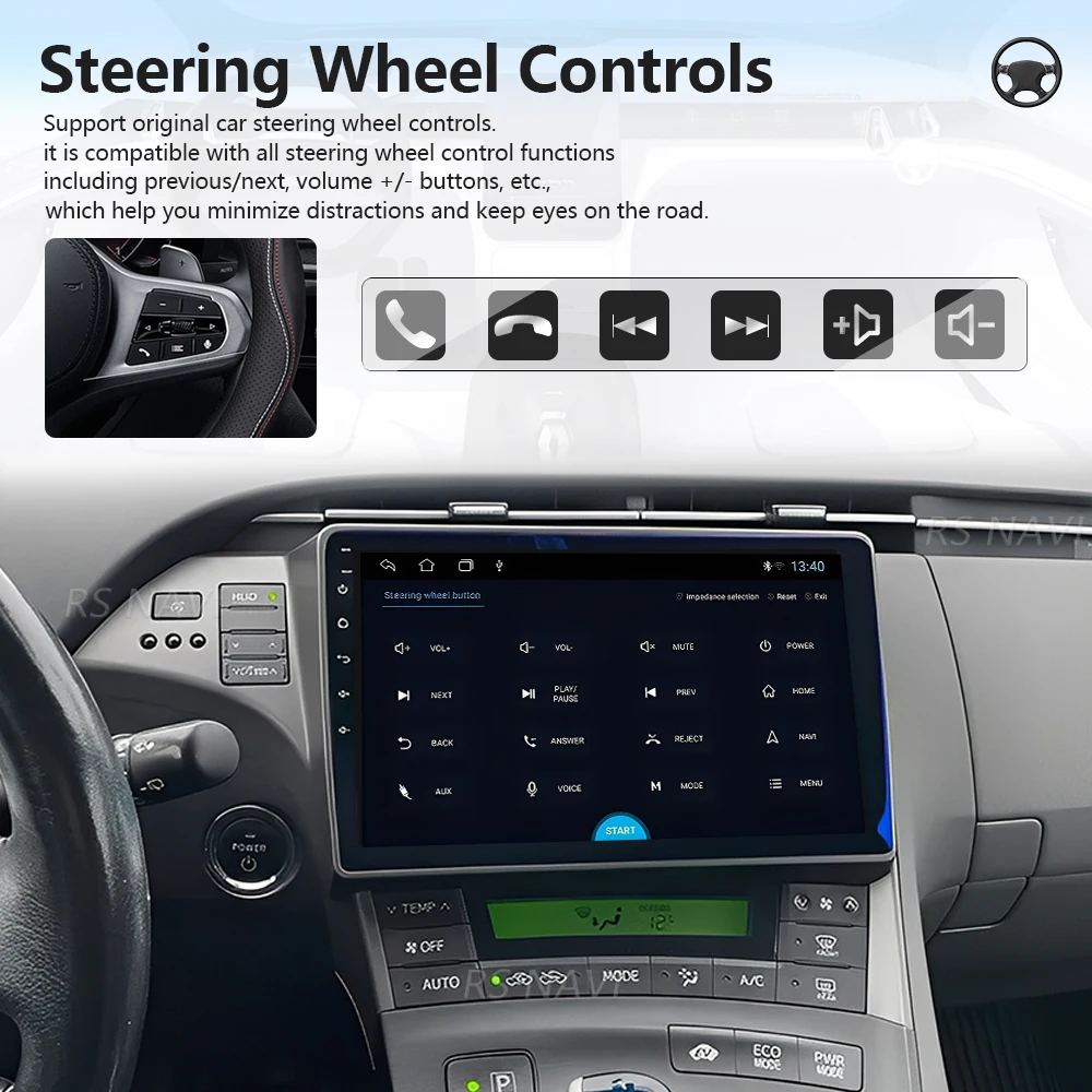 Android 16 For TOYOTA Prius 30 2009-2015 Carplay Auto Car Radio Multimedia Player Autoradio GPS Stereo WIFI+4G Ships in 24 hours