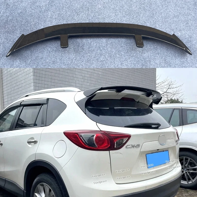 

For Mazda CX-5 CX-8 2013-2023 Universal Roof Spoiler High Quality ABS Material Rear Trunk Cover Wings Car Accessories
