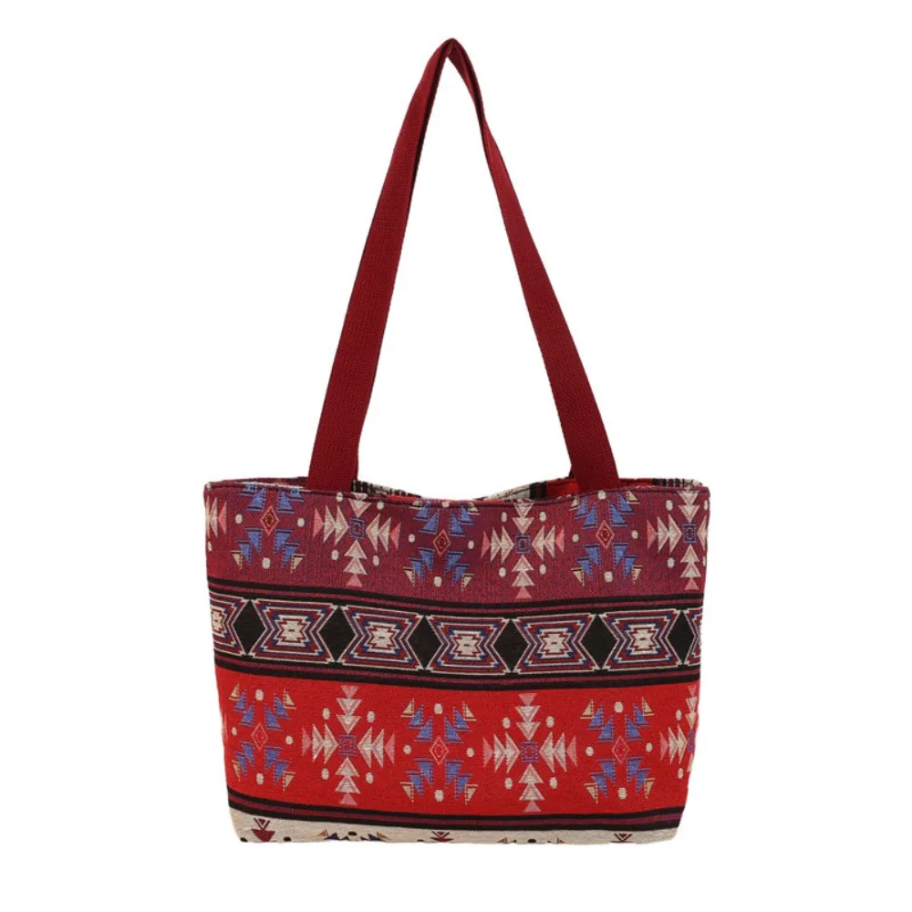 

Large Capacity Ethnic Style Crossbody Bags Woven Bag Colorful Geometric Shoulder Bag Handbag Messenger Bag Bohemian Shoulder Bag