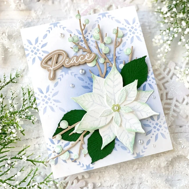 Piękne warstwy Poinsettia metalu wykrojniki dla DIY Album Scrapbooking dekoracyjne rękodzieła wytłaczania papieru robienie kartek