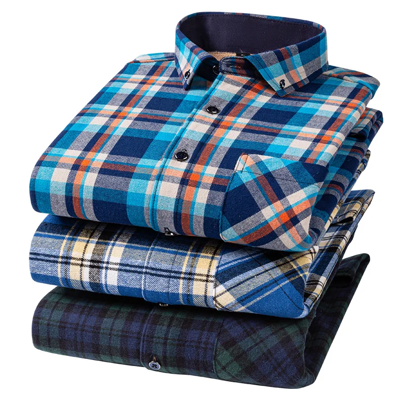 

Мужская теплая рубашка с длинными рукавами, качественный чистый хлопок, повседневная зимняя морозостойкая, утолщенная, удобная и универсальная.