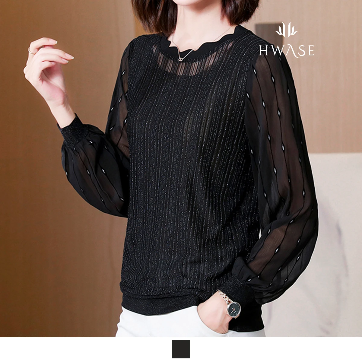 Blouses (up to 77) Midnight Shin Blouses _ HB4SBL129C