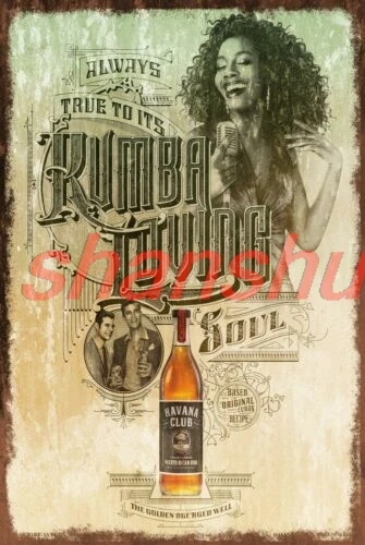 Rum Advert Vintage Look Retro Style Metal Sign, Bar Pub Mancave LKJ