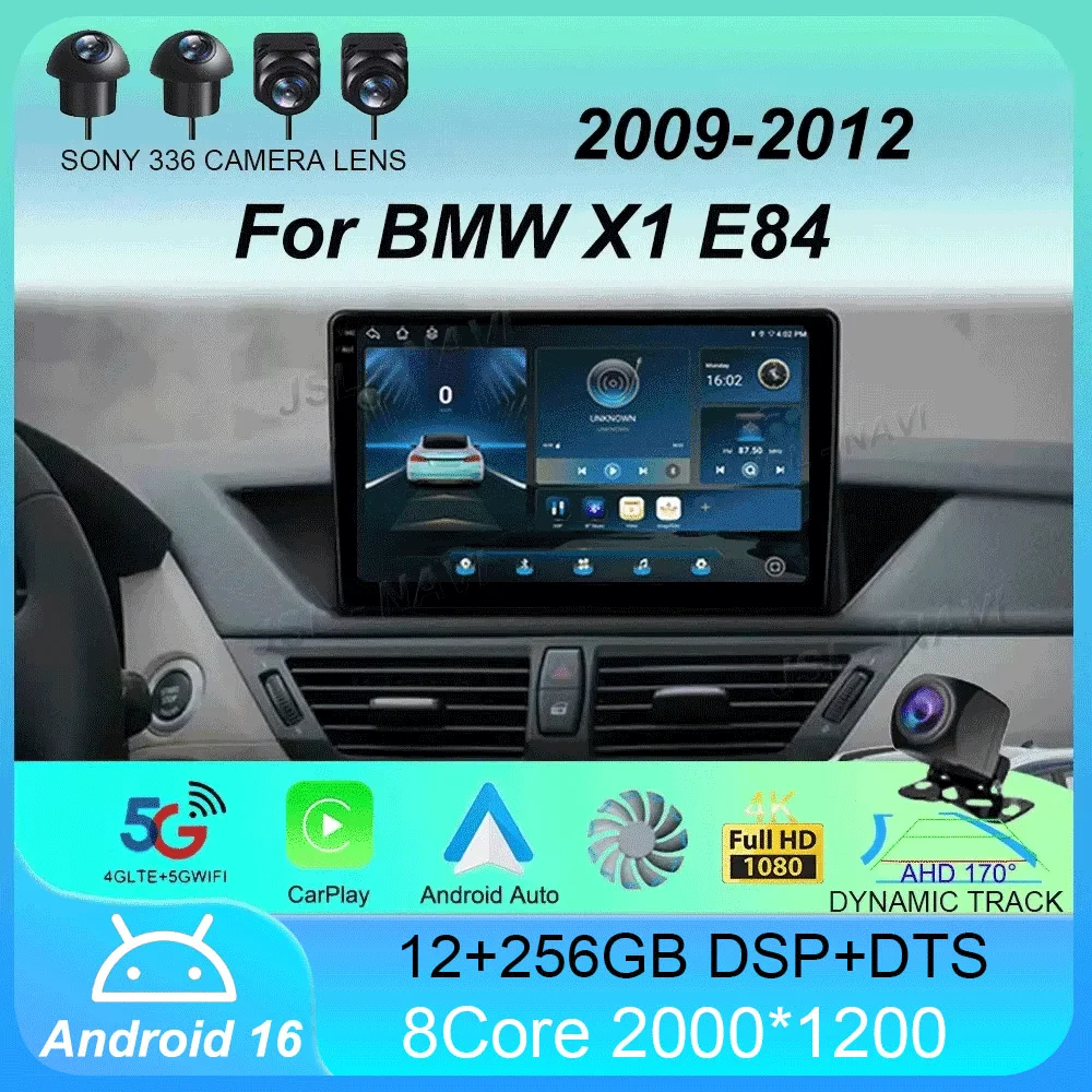 

Android16 Car Radio Carplay For BMW X1 E84 2009 2010 2011 2012 Navigation GPS Multimedia Player WiFi+4G Stereo Auto DSP Video BT