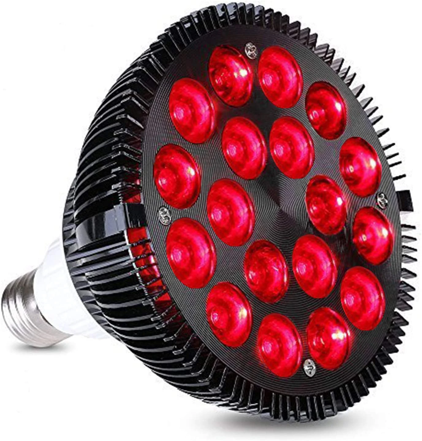 36W Red 660nm LED Grow Light Bulb for Indoor Plants E26 Flowering Bloom and Fruiting, Aquarium Plants Growing