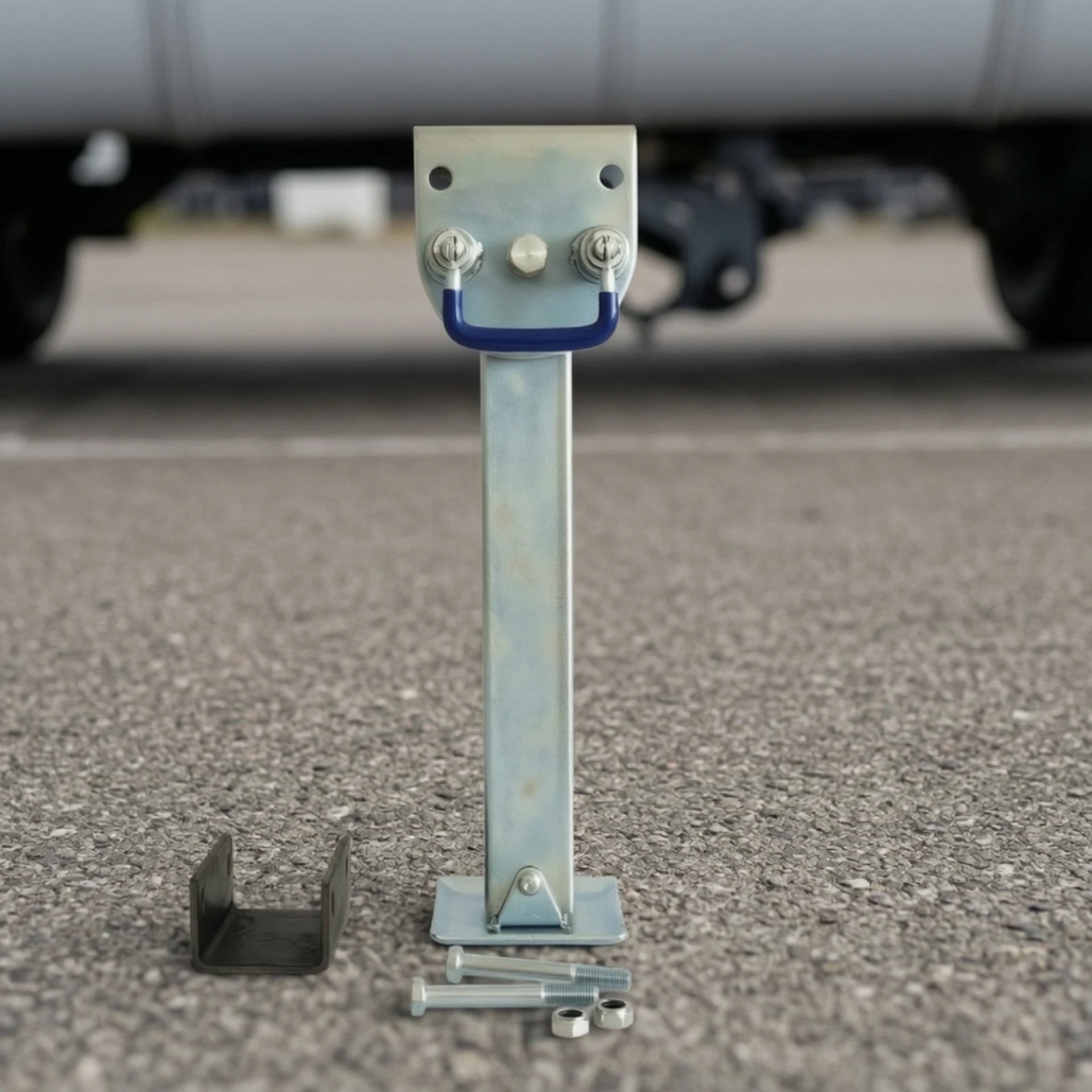 Stabilizer Jack Square-Tube Stabilizer Jack with Handle Weather Resistant Powder Coated for RV Owners, Trailer Storage