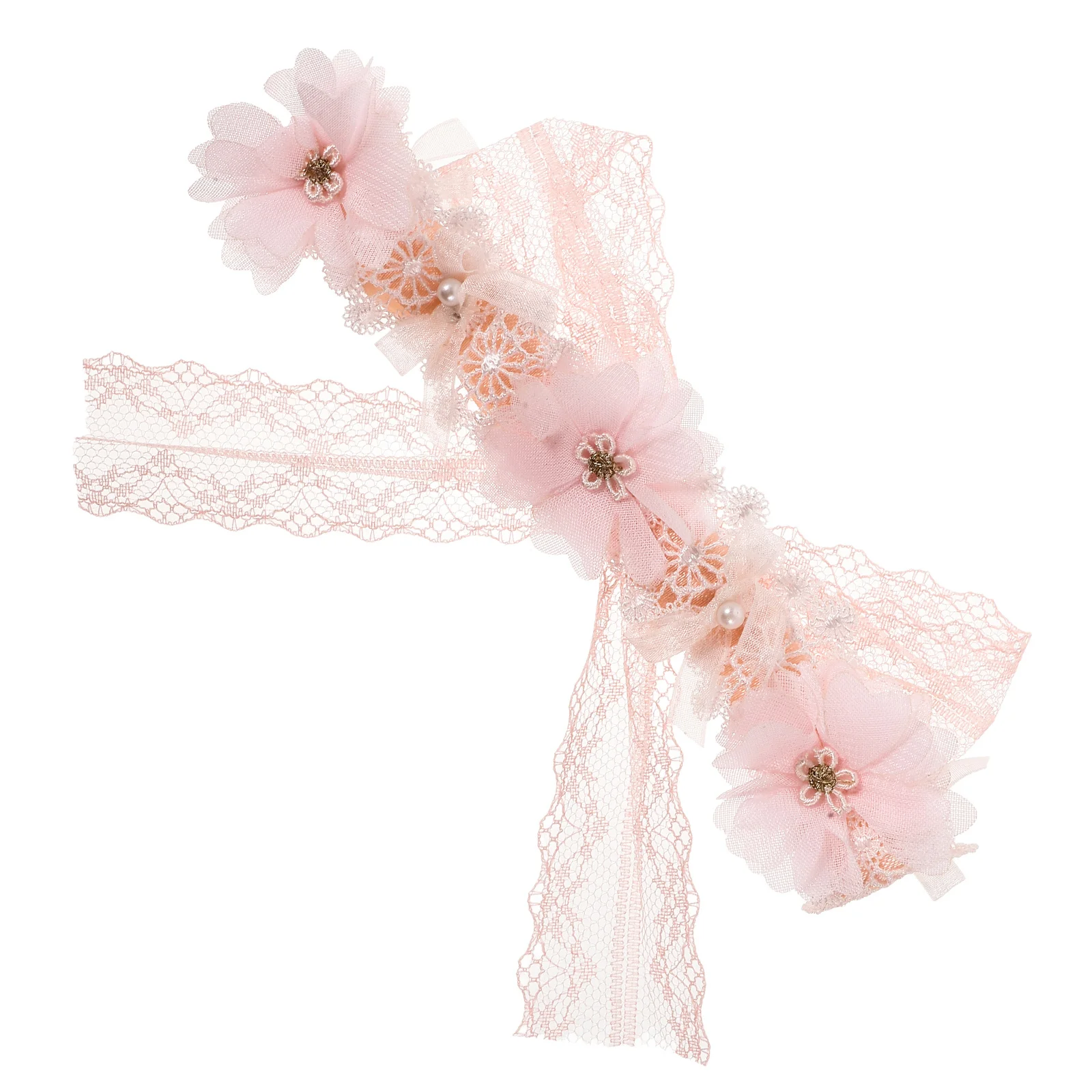 

Girl Lace Flower Headband Soft Comfortable Toddler Headwear Adorable Floral Hair Accessories Birthday Shower
