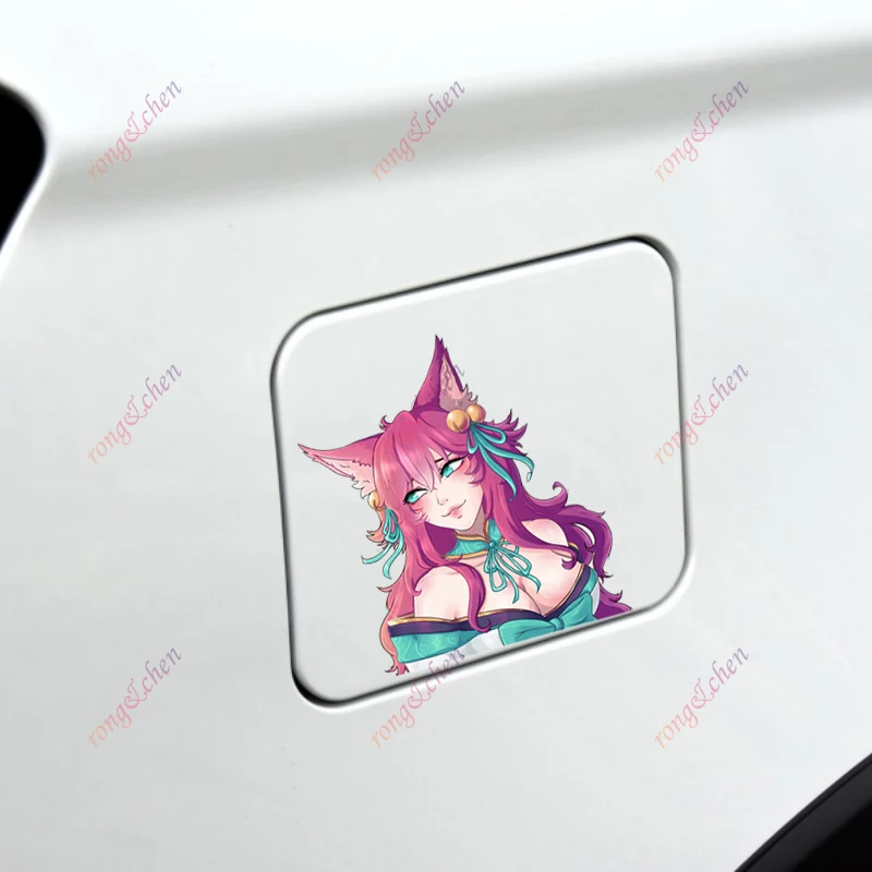 Sexy Girl Car Sticker League of Legends Ahri for Car Motorcycle Racing Helmet Laptop Trunk Body Car Window Surfboard PVC Decals