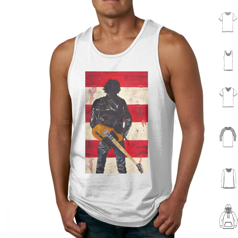 The Tank Tops Print Cotton The American American Dream Born In The Usa Dancing In The Dark Glory Days Guitar
