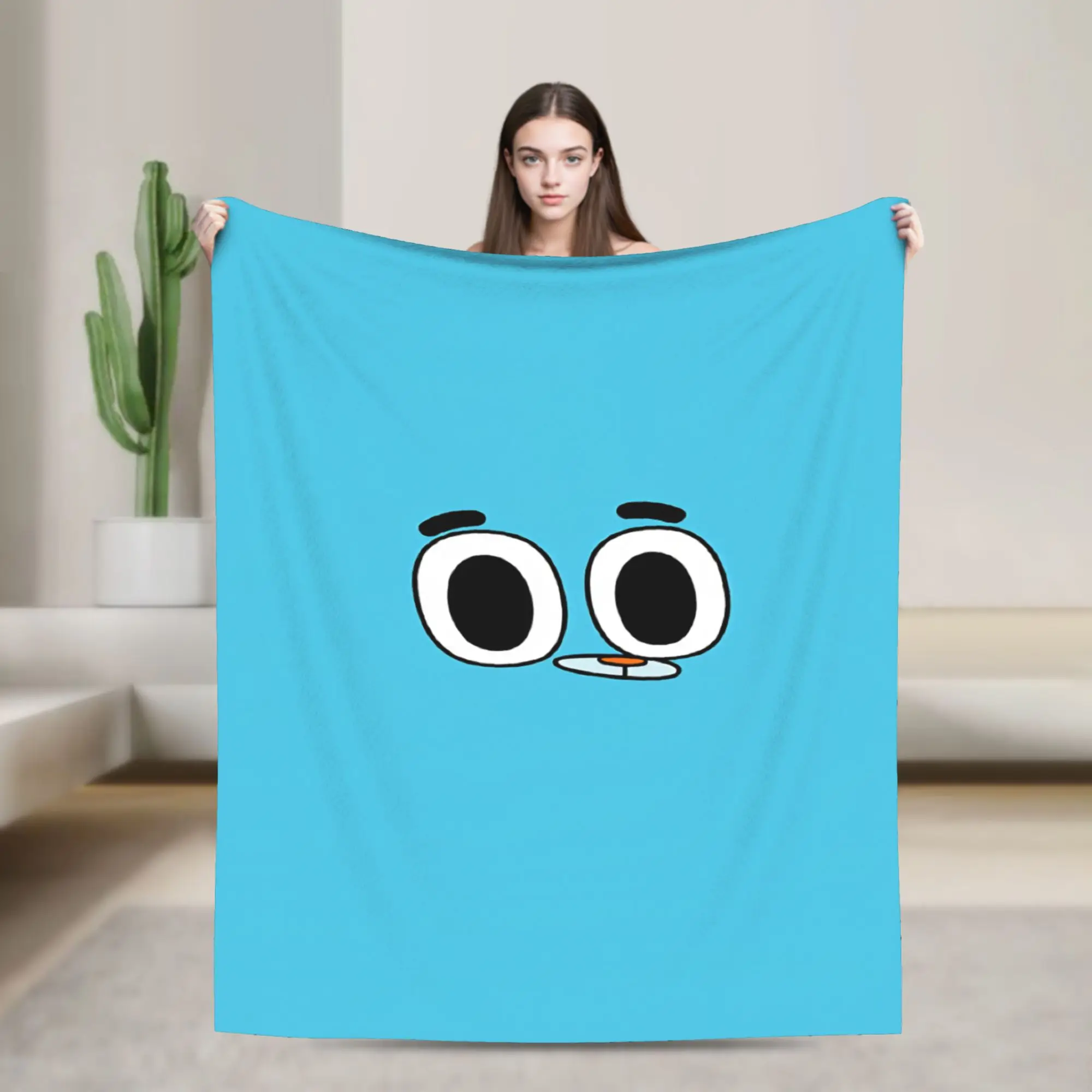 The Amazing World Of Gumball  Soft Warm Blanket  Camping Plush Throw Blanket Aesthetic Outdoor Flannel Bedspread Sofa Bed Cover