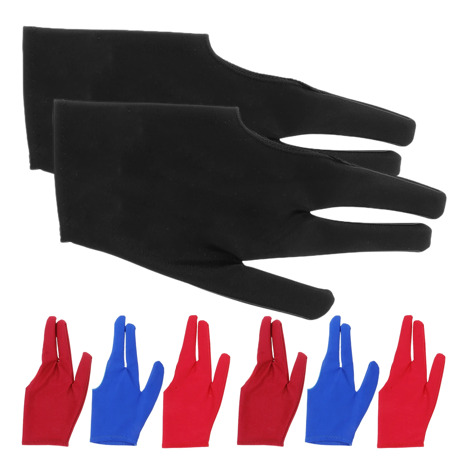

8pcs Yo-yo Gloves Slip-Resistant Stretchable Spandex Comfortable Breathable Pool Snooker Finger Sleeves Wear-Resistant Elastic