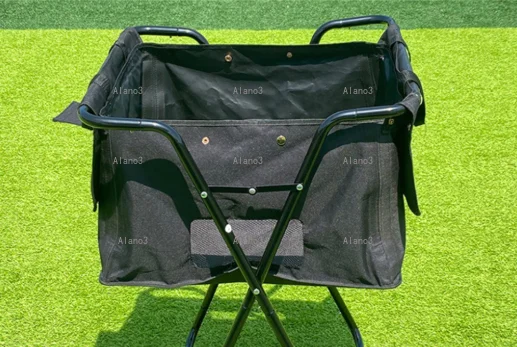 Portable Pickleball Cart Foldable Ball Collector Large Capacity Storage Trolley