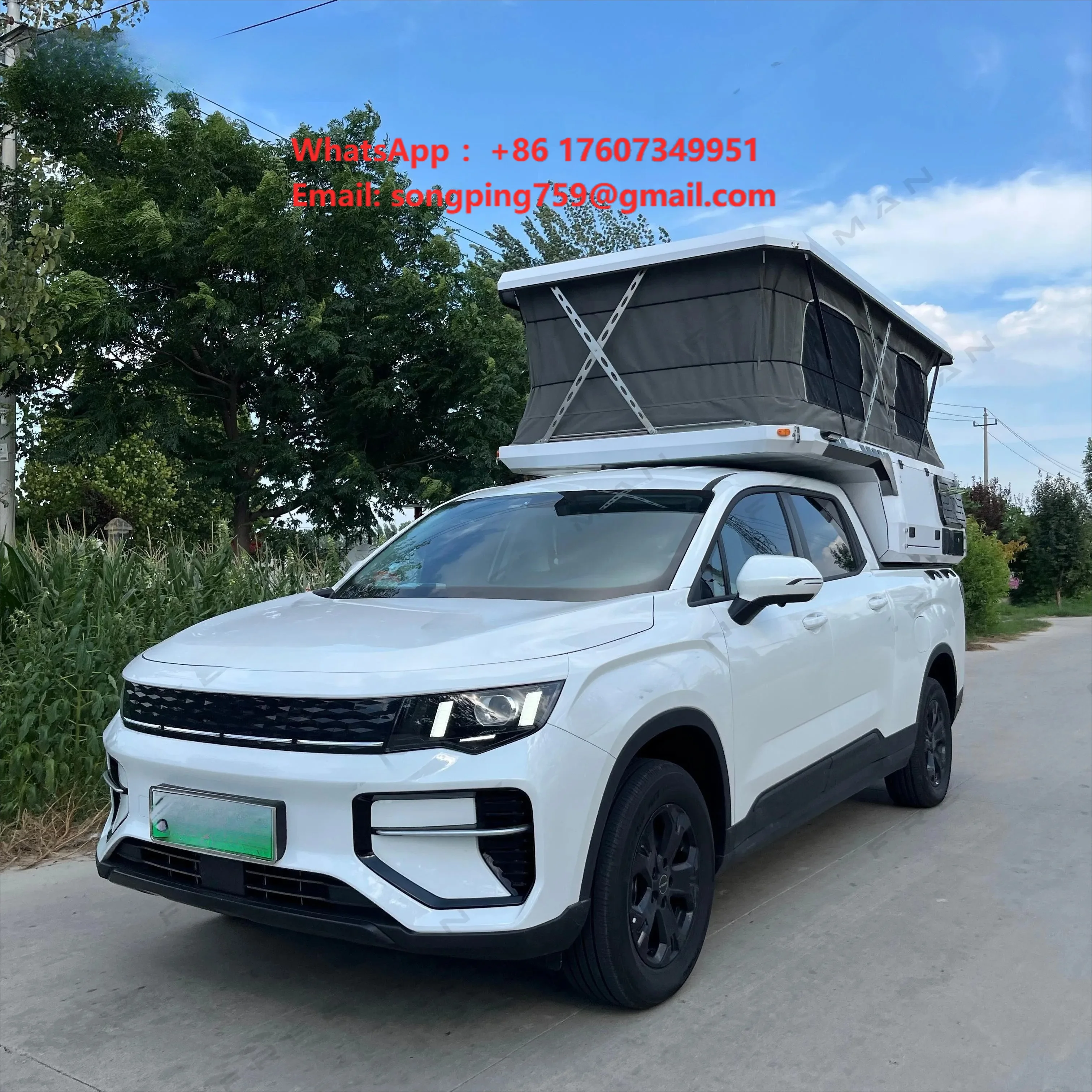 Pop up Roof Top Tent Aluminum Pickup Truck Camper Camping Soft Shell Pickup Truck Tent with Canopy