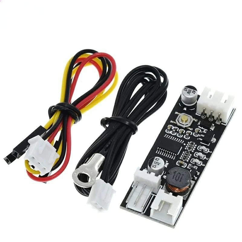 Single 12V 0.8A DC PWM 2-3 Wire Fan Temperature Control Speed Controller Chassis Computer Noise Reduction Module