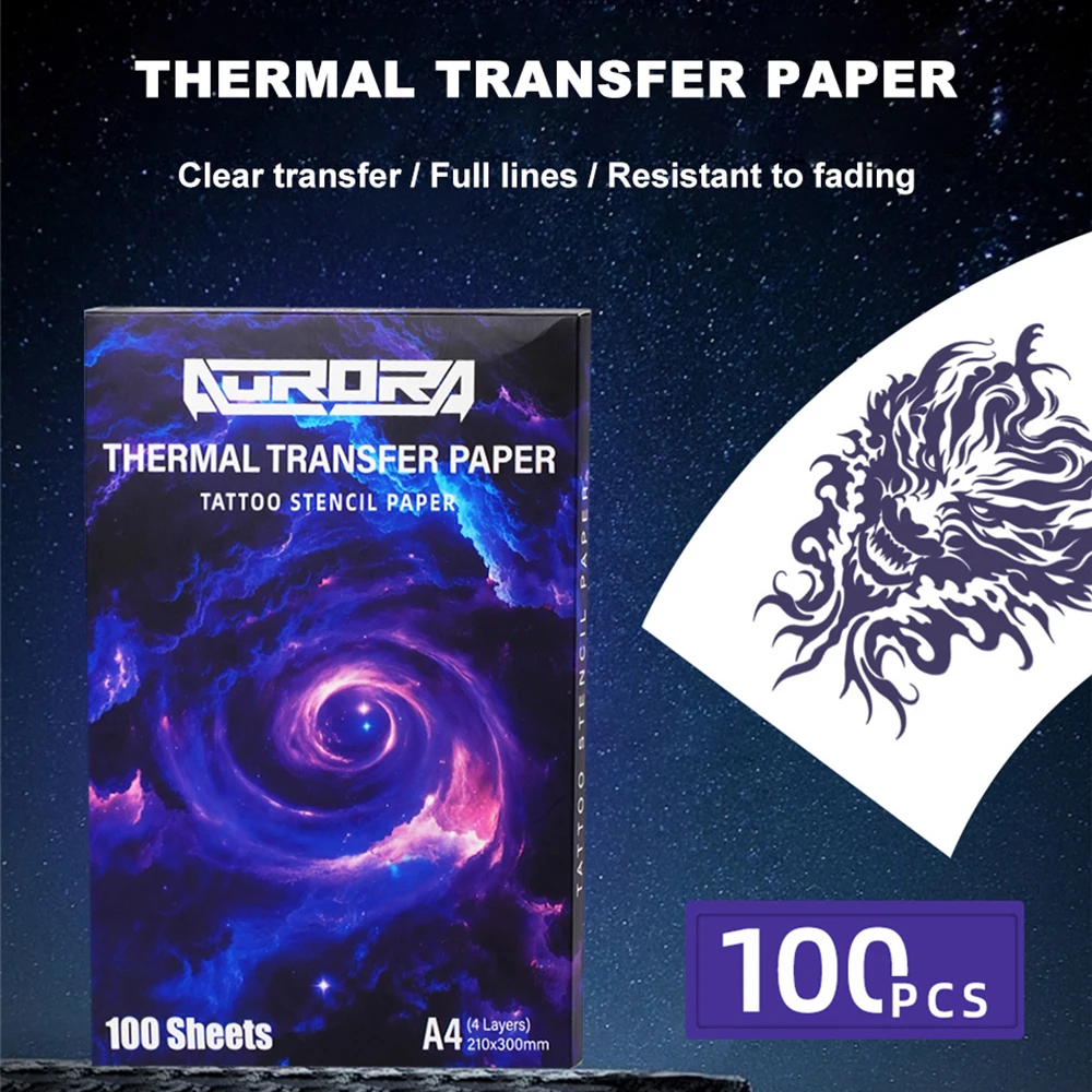 100 Sheets Tattoo Stencil Paper A4 Size 4 Layers Thermal Transfer Paper for Tattoo Transfer Machine Accessorie