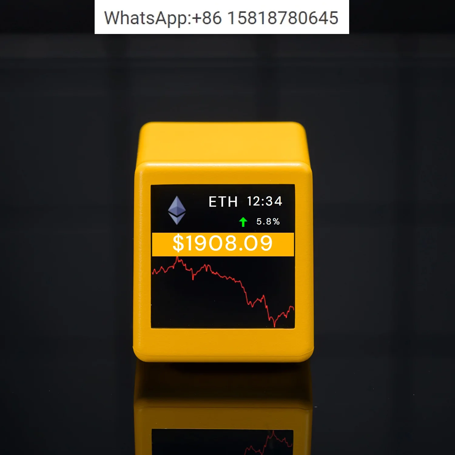 2PCS 2025 New Products Cryptocurrency Price Display Virtual Curve Tracker WiFi Weather Clock Bi-tCoin