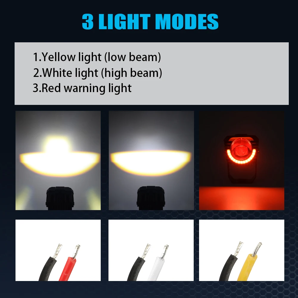 MONDEVIEW S01 motorcycle spotlight 6000K 60W 6000LM daytime running light suitable for ATV truck off-road vehicle SUV UTV