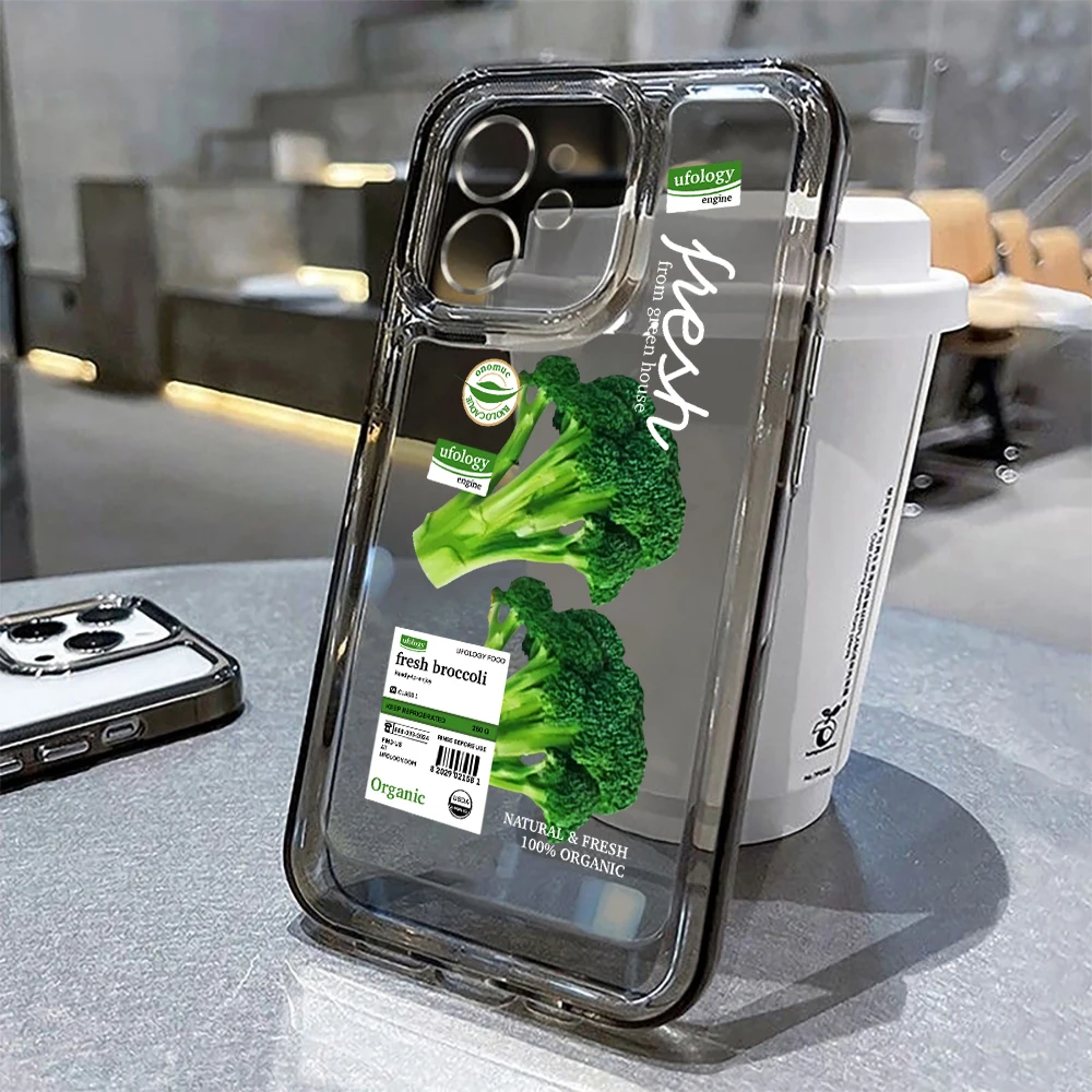 Green Vegetables Soft Transparent Phone Case For iPhone 16 Pro Case iPhone 14 13 12 11 15 Pro Max X Xr Xs Max SE 2020 Back Cover