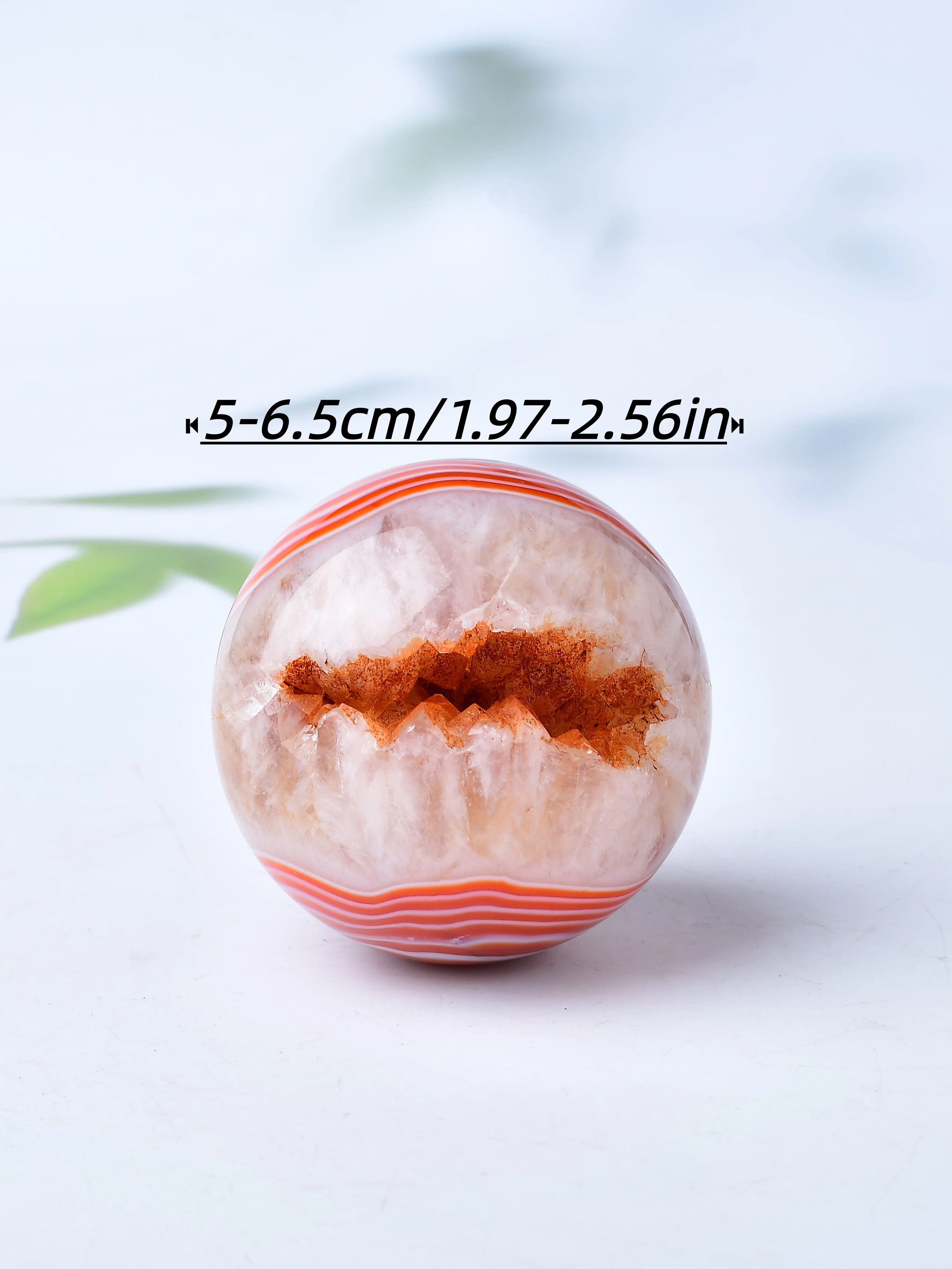 Natural Red Banded Agate Large Sphere, Agate Crystal Ball, Crystal Ball for Spiritual Purposes - Mineral Specimen, Home Office
