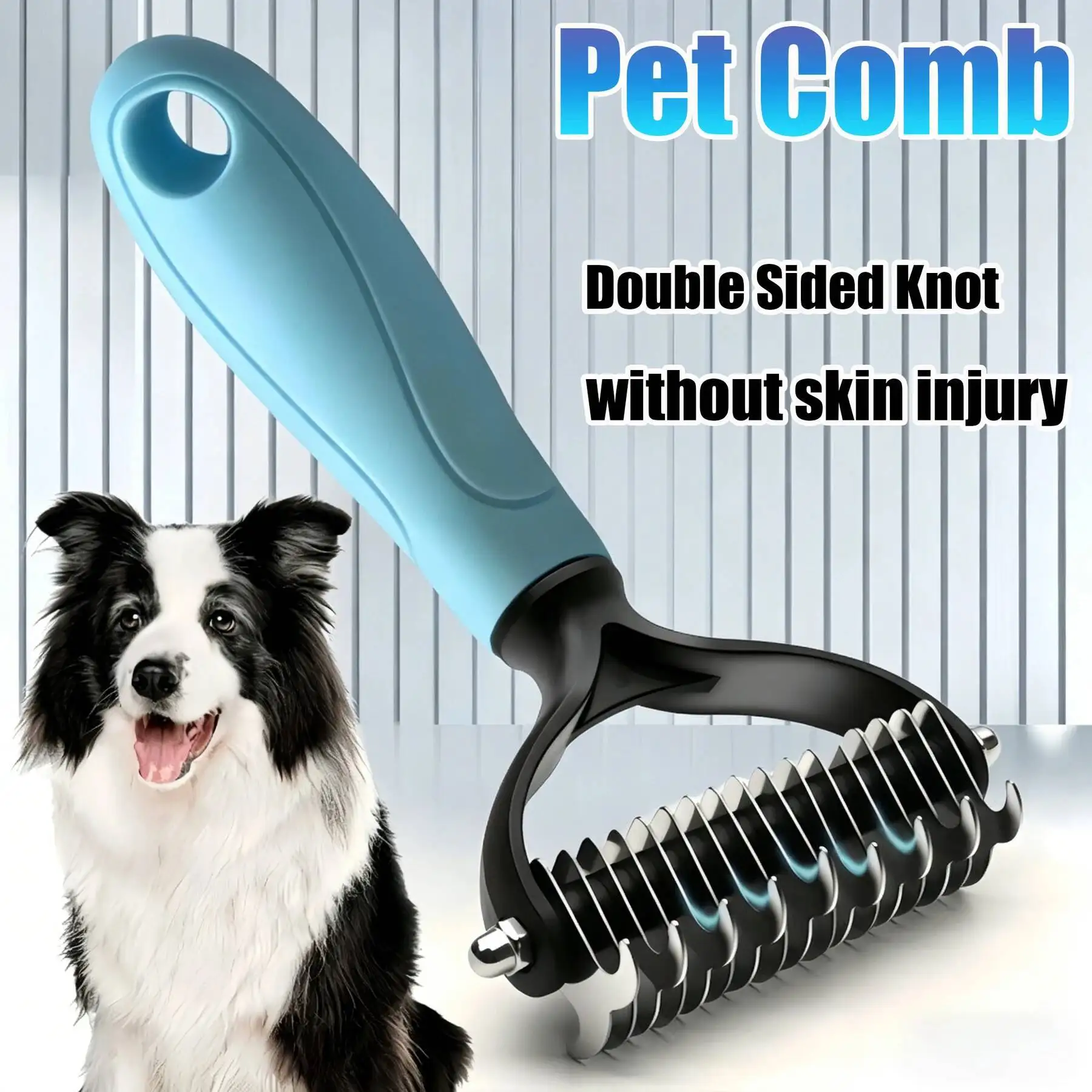 New Professional Pet Cat Hair Removal Comb Brush Dog Grooming Shedding Tools Puppy Hair Shedding Trimmer Pet Fur Trimming Combs gallery 2