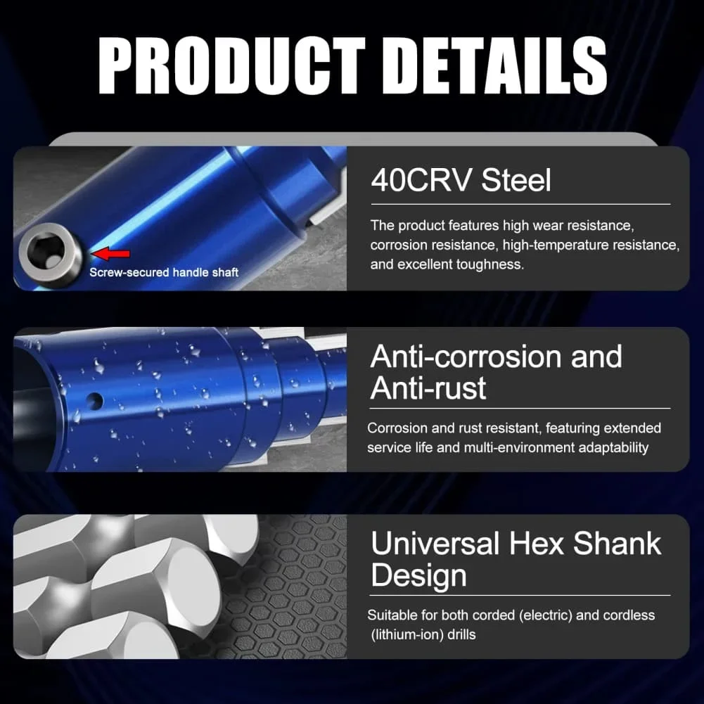 

Multipurpose 2in1 Pipe Threading Tool for Drills with Internal External Thread Capability for Home and Job Sites