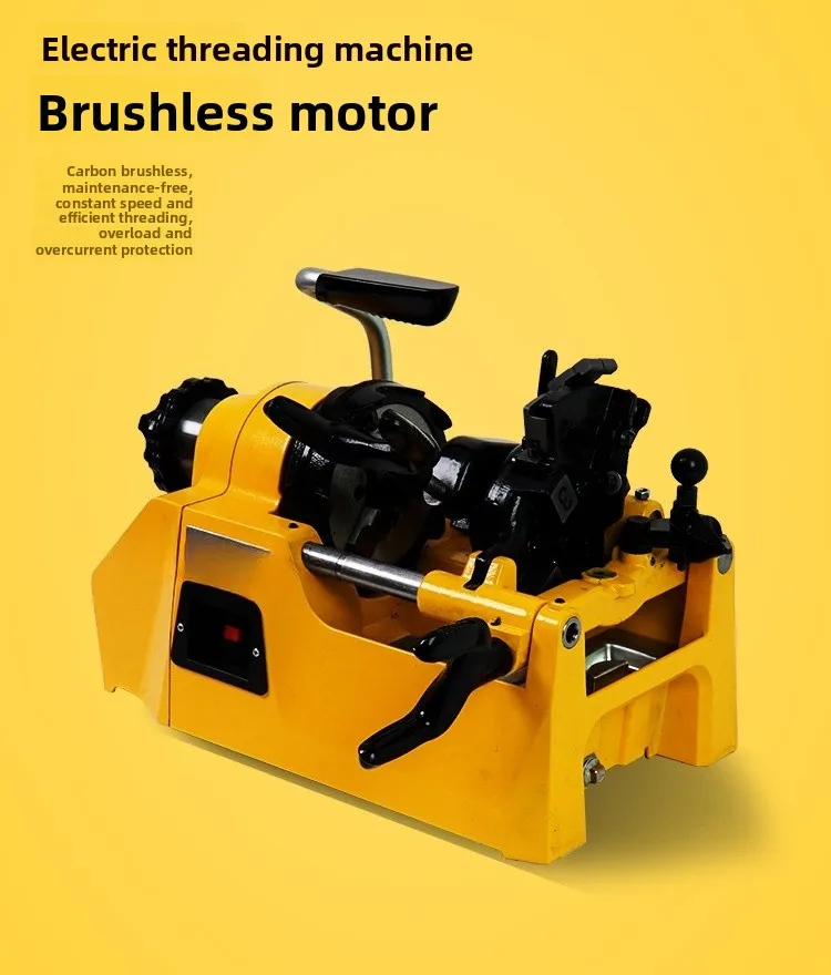 Electric threading machine 220V multi-function semi-automatic 1/2-1 inch small threading machine, anti-tube tooth opening