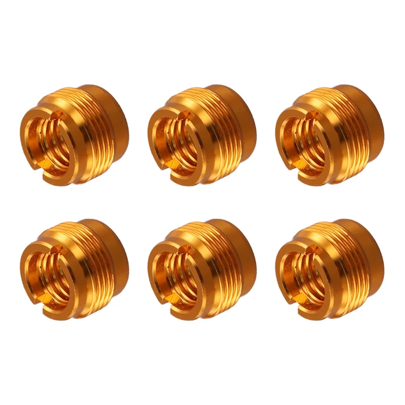 Excelentes-6 piezas de adaptadores de tornillo de tuerca roscada hembra, adaptadores de tuerca de soporte de Clip de micrófono para soporte de micrófono