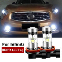 2x For Infiniti FX35 FX37 FX50 M35 M37 M56 QX50 QX56 QX60 QX70 Q40 Q60 EX35 G25 G37 JX35 LED Fog Light Blub H11 H8 Lamp Canbus