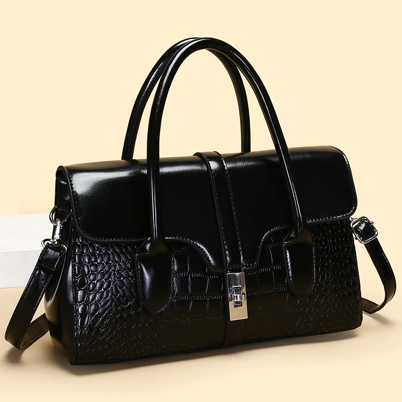 

High Quality Soft Leather Handbag and Purse Fashion Women Shoulder Messenger Bag Luxury Ladies Multi-pocket Vintage Tote Bag Sac