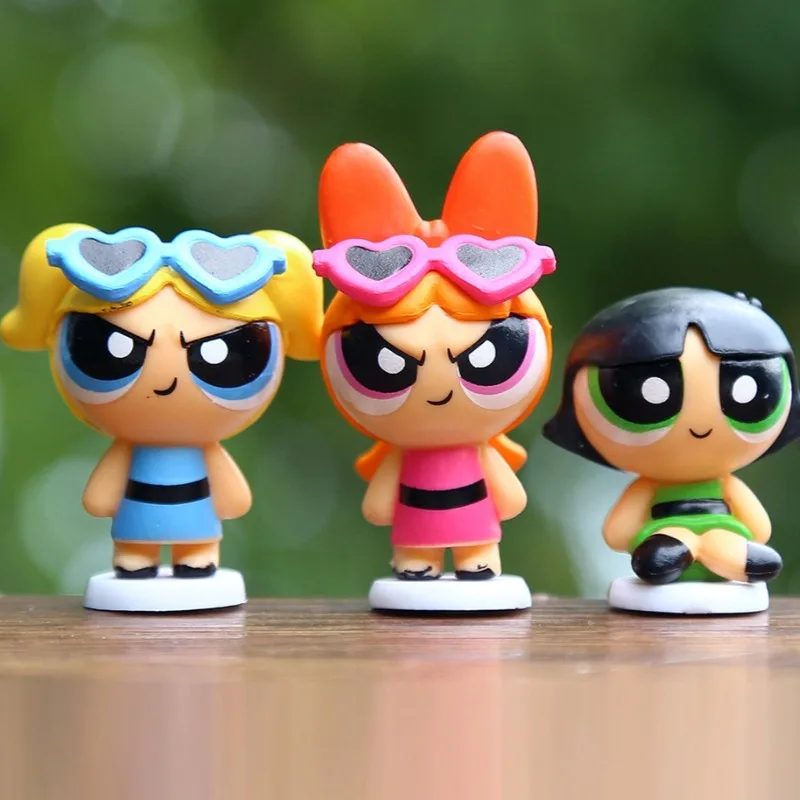 12PCS Hot Anime The Powerpuff and Girls Series Exquisite Model Cute Cartoon Role Creativity Model Desktop Toy Birthday Gift view 5