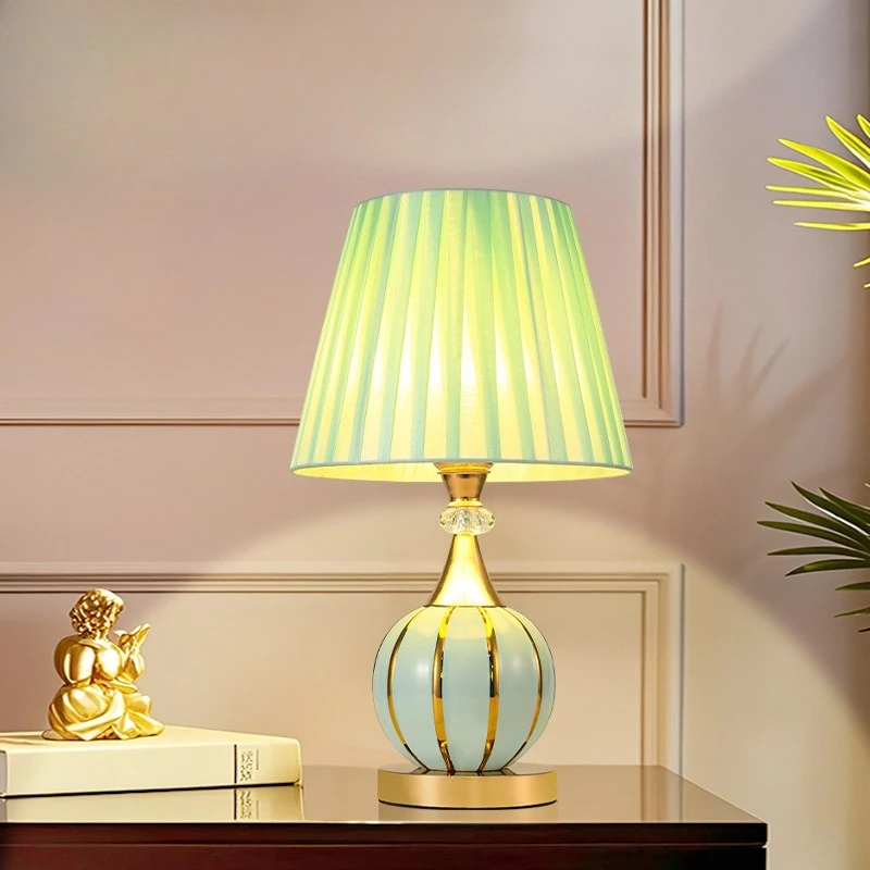 Japanese Wabi Sabi Style LED Designer Ceramics Desk Lamp Villa Living Room Sofa Bedroom Background