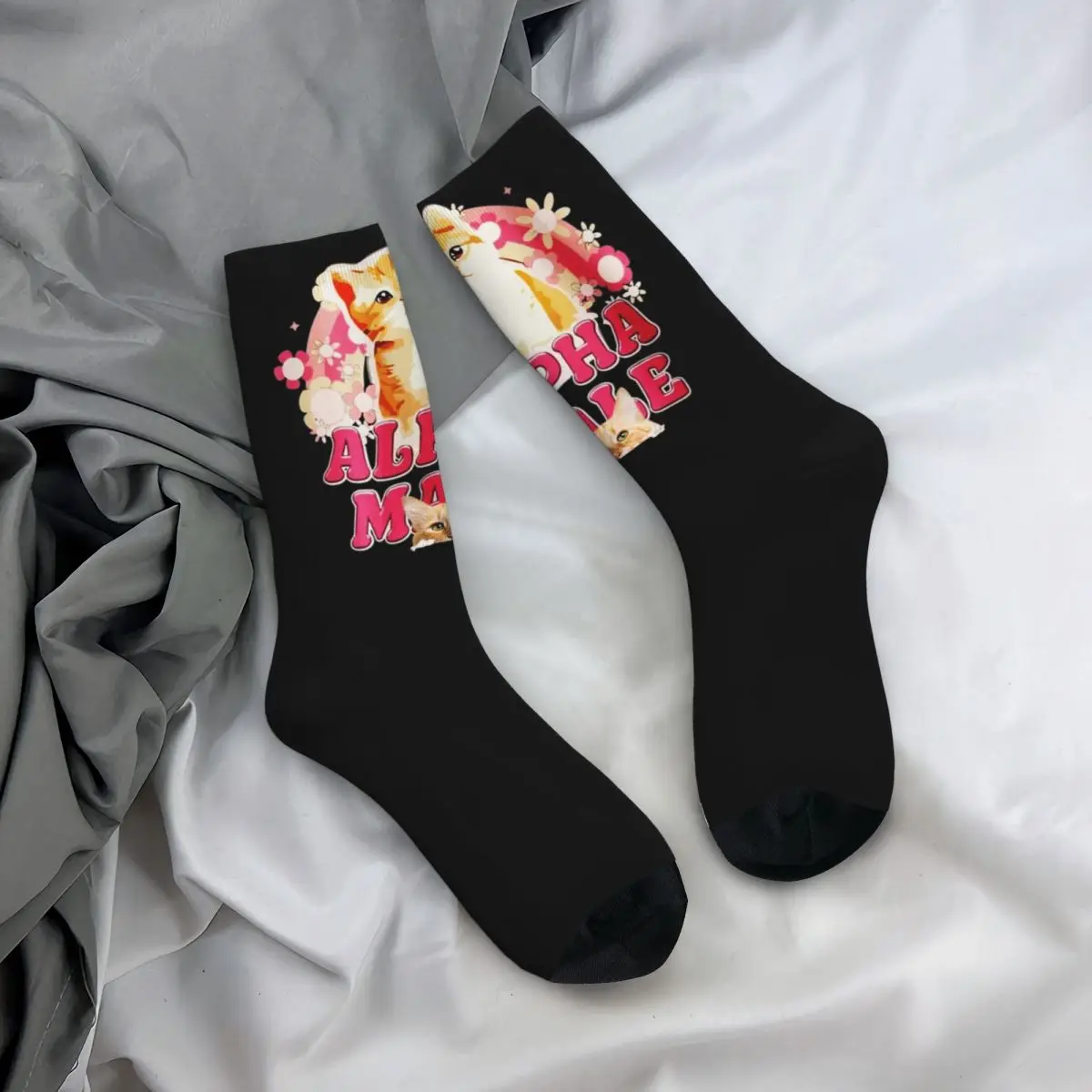 

Alphas Male Kitten Stockings Design Gothic Socks Spring Anti Bacterial Socks Couple Climbing High Quality Socks