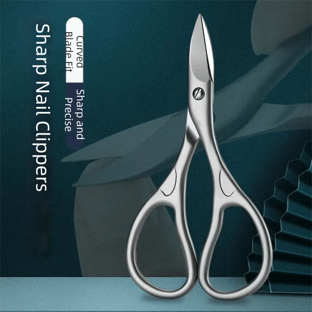 Stainless Steel Nail Clippers Curved Blade Ergonomic Design Nail Cutter Comfortable Grip Rust Free Toenail Nippers Eyebrows