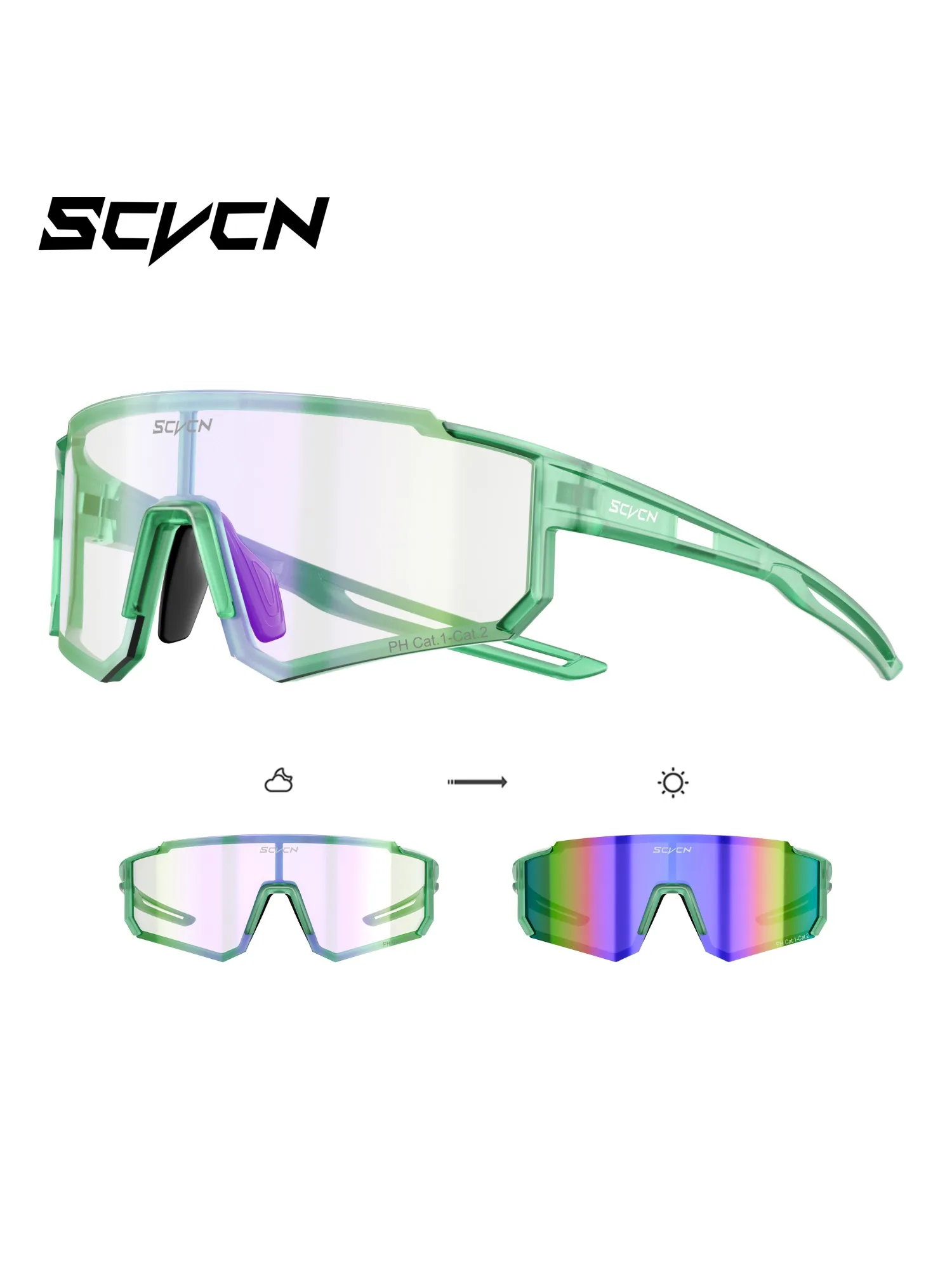 AliExpress SCVCN Photochromic Hiking Eyewear Cycling Glasses Sunglasses for Men Cycling Road Mountain Bike Glasses Women Casual Windproof