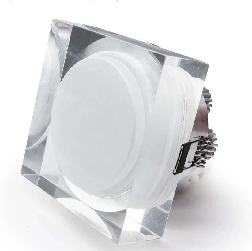 LED Crystal Downlight Square/Round 1W 3W 5W 7W LED Ceiling spot light led recessed lamp for home decoration kitchen Lighting - Image 6