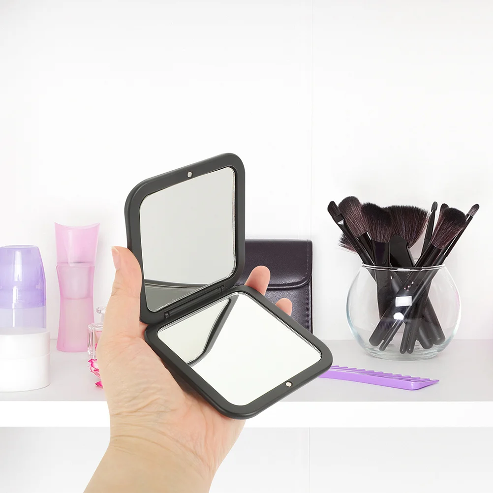 Mini składane kompaktowe lusterko kieszonkowe małe lekkie podróżne lusterko do makijażu ręczne lusterko do torebki lusterka kompaktowe