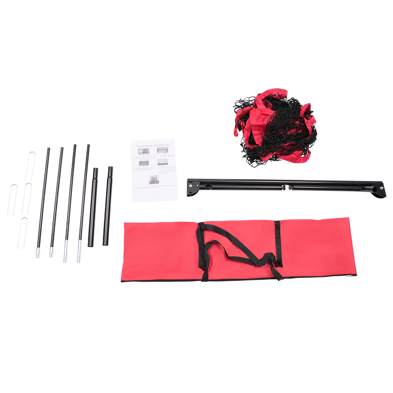 Honkbaltrainingnet 9-vierkant pitchdoel Draagbaar slagoefennet voor gebruik binnen en buiten met draagtas – Duurzaam Pol